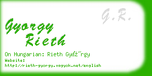 gyorgy rieth business card